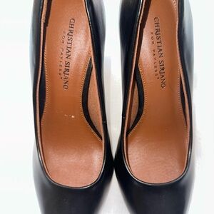 Christian Siriano Black Leather Heels size 9 #3